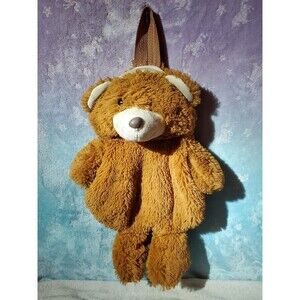 Y2K 2000s Brown Bear Plush Backpack Storage Cute Fun Retro Style Kids